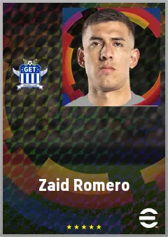 Zaid Romero eFootball 2026 player card, 74 OVR CB