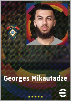 Georges Mikautadze eFootball 2026 player card, 75 OVR CF
