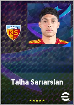 Talha Sarıarslan eFootball 2026 player card, 65 OVR CF