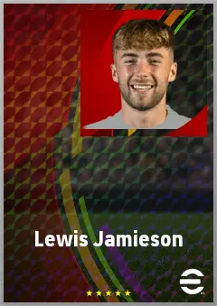 Lewis Jamieson eFootball 2026 player card, 67 OVR CF