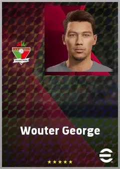 Wouter George eFootball 2026 player card, 66 OVR CMF