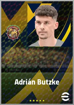 Adrián Butzke eFootball 2026 player card, 71 OVR CF