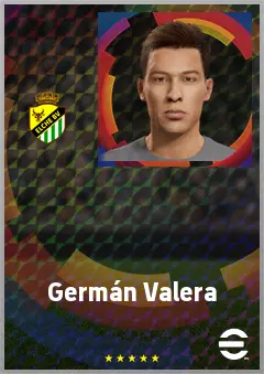 Germán Valera eFootball 2026 player card, 71 OVR LMF