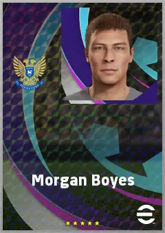 Morgan Boyes eFootball 2026 player card, 69 OVR CB