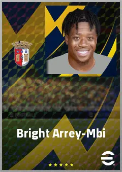 Bright Arrey-Mbi eFootball 2026 player card, 71 OVR CB