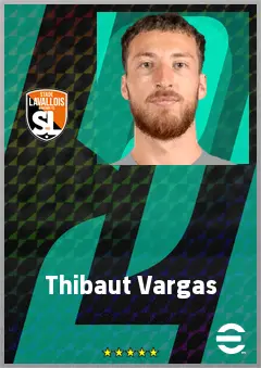 Thibaut Vargas eFootball 2026 player card, 70 OVR RB