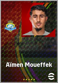 Aïmen Moueffek eFootball 2026 player card, 69 OVR CMF
