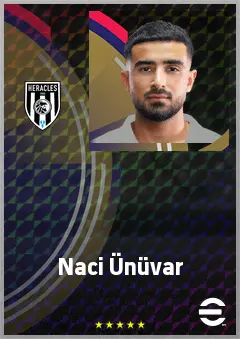 Naci Ünüvar eFootball 2026 player card, 69 OVR LWF