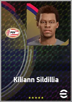 Kiliann Sildillia eFootball 2026 player card, 72 OVR RB