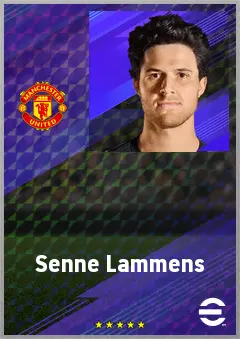 Senne Lammens eFootball 2026 player card, 77 OVR GK