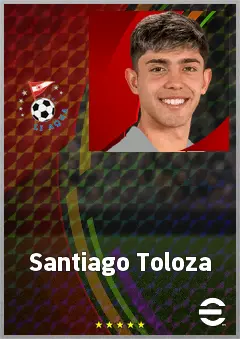 Santiago Toloza eFootball 2026 player card, 69 OVR AMF