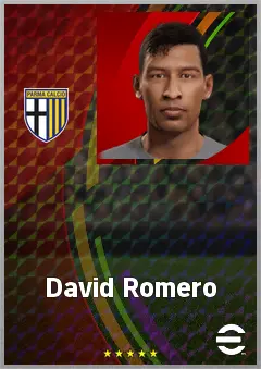 David Romero eFootball 2026 player card, 73 OVR CF
