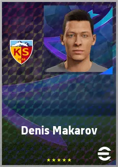 Denis Makarov eFootball 2026 player card, 69 OVR RWF