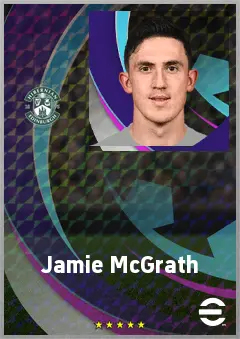 Jamie McGrath eFootball 2026 player card, 71 OVR AMF