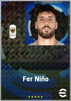 Fer Niño eFootball 2026 player card, 72 OVR CF