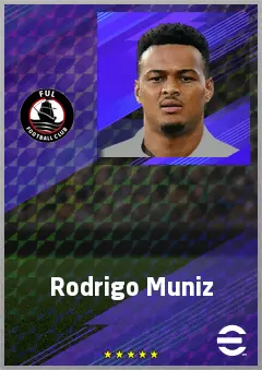 Rodrigo Muniz eFootball 2026 player card, 74 OVR CF