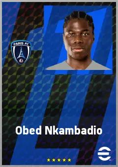 Obed Nkambadio eFootball 2026 player card, 72 OVR GK