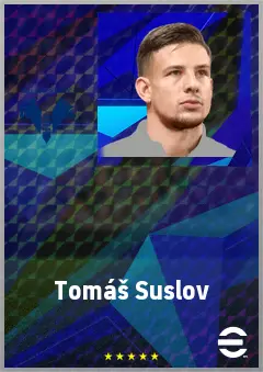 Tomáš Suslov eFootball 2026 player card, 72 OVR AMF