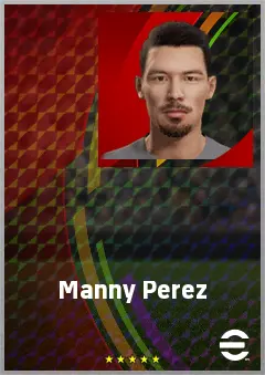 Manny Perez eFootball 2026 player card, 69 OVR RMF