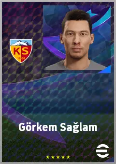 Görkem Sağlam eFootball 2026 player card, 68 OVR CMF