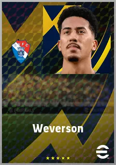 Weverson eFootball 2026 player card, 71 OVR LB