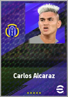 Carlos Alcaraz eFootball 2026 player card, 74 OVR CMF