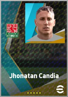 Jhonatan Candia eFootball 2026 player card, 71 OVR CF