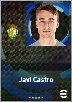 Javi Castro eFootball 2026 player card, 70 OVR CB