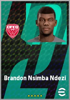 Brandon Nsimba Ndezi eFootball 2026 player card, 65 OVR CMF