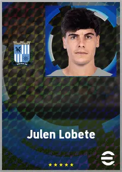 Julen Lobete eFootball 2026 player card, 68 OVR CF