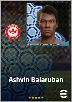 Ashvin Balaruban eFootball 2026 player card, 64 OVR LB