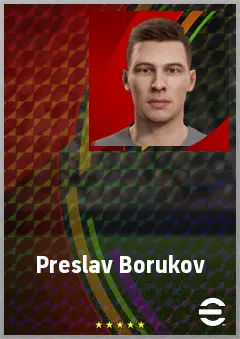 Preslav Borukov eFootball 2026 player card, 65 OVR CF