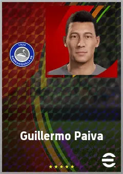 Guillermo Paiva eFootball 2026 player card, 70 OVR CF