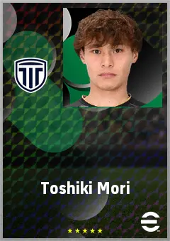 Mori Toshiki eFootball 2026 player card, 68 OVR LMF