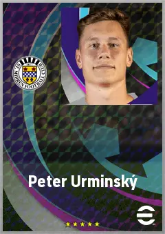 Peter Urminský eFootball 2026 player card, 65 OVR GK