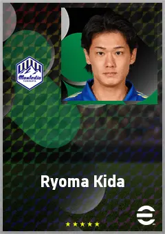 Kida Ryoma eFootball 2026 player card, 69 OVR RWF