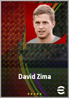 David Zima eFootball 2026 player card, 72 OVR CB