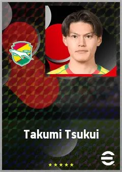 Tsukui Takumi eFootball 2026 player card, 67 OVR LMF