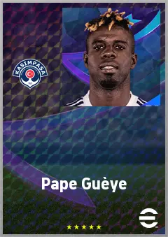 Pape Guèye eFootball 2026 player card, 69 OVR CF