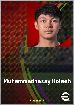 Muhammadnasay Kolaeh eFootball 2026 player card, 62 OVR LWF