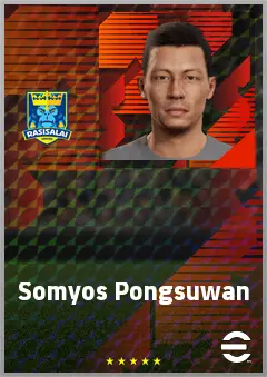 Somyos Pongsuwan eFootball 2026 player card, 66 OVR CMF