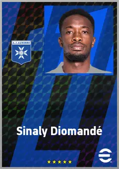 Sinaly Diomandé eFootball 2026 player card, 73 OVR CB
