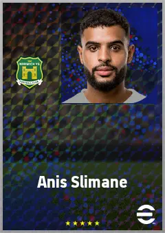 Anis Slimane eFootball 2026 player card, 70 OVR CMF