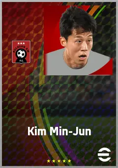 Kim Min-Jun eFootball 2026 player card, 67 OVR RWF