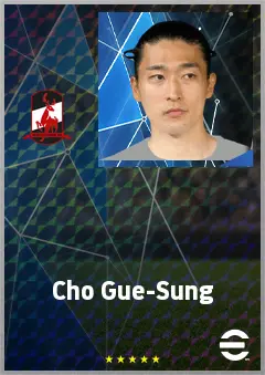 Cho Gue-Sung eFootball 2026 player card, 72 OVR CF