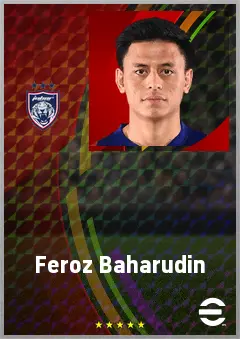 Feroz Baharudin eFootball 2026 player card, 69 OVR CB