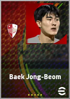 Baek Jong-Beom eFootball 2026 player card, 67 OVR GK