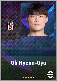 Oh Hyeon-Gyu eFootball 2026 player card, 74 OVR CF