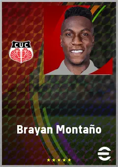 Brayan Montaño eFootball 2026 player card, 69 OVR CB