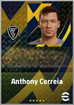 Anthony Correia eFootball 2026 player card, 70 OVR CB